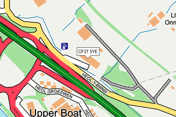 CF37 5YE map - OS OpenMap – Local (Ordnance Survey) CF37 5YE map - OS OpenMap – Local (Ordnance Survey)