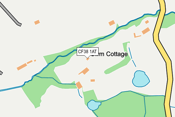CF38 1AT map - OS OpenMap – Local (Ordnance Survey) CF38 1AT map - OS OpenMap – Local (Ordnance Survey)
