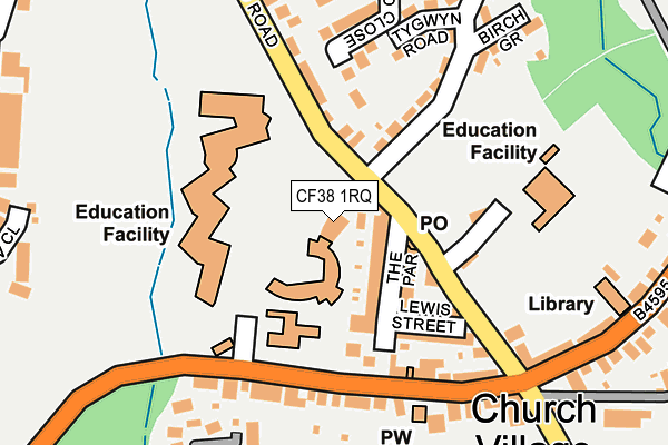 CF38 1RQ map - OS OpenMap – Local (Ordnance Survey) CF38 1RQ map - OS OpenMap – Local (Ordnance Survey)