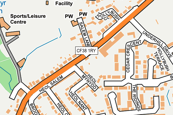 CF38 1RY map - OS OpenMap – Local (Ordnance Survey) CF38 1RY map - OS OpenMap – Local (Ordnance Survey)