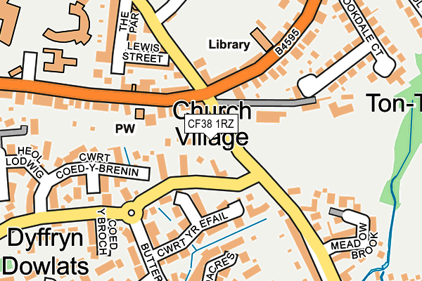 CF38 1RZ map - OS OpenMap – Local (Ordnance Survey) CF38 1RZ map - OS OpenMap – Local (Ordnance Survey)