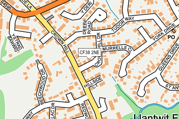 CF38 2NE map - OS OpenMap – Local (Ordnance Survey) CF38 2NE map - OS OpenMap – Local (Ordnance Survey)