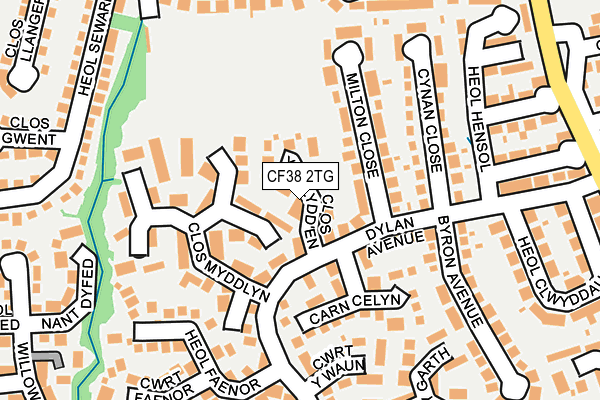 CF38 2TG map - OS OpenMap – Local (Ordnance Survey) CF38 2TG map - OS OpenMap – Local (Ordnance Survey)