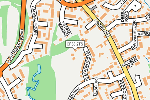CF38 2TS map - OS OpenMap – Local (Ordnance Survey) CF38 2TS map - OS OpenMap – Local (Ordnance Survey)