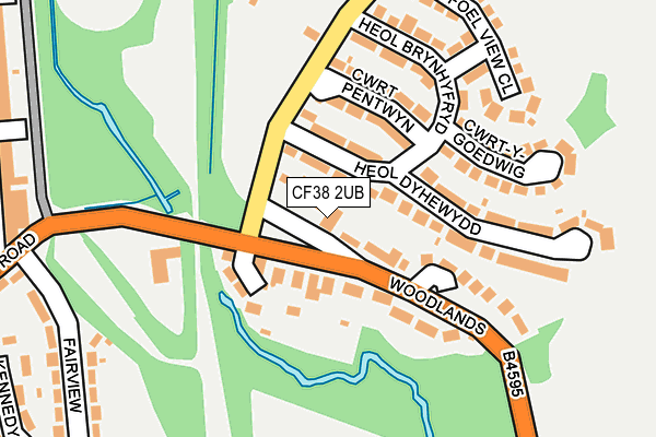 CF38 2UB map - OS OpenMap – Local (Ordnance Survey) CF38 2UB map - OS OpenMap – Local (Ordnance Survey)