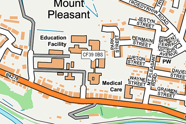 CF39 0BS map - OS OpenMap – Local (Ordnance Survey) CF39 0BS map - OS OpenMap – Local (Ordnance Survey)