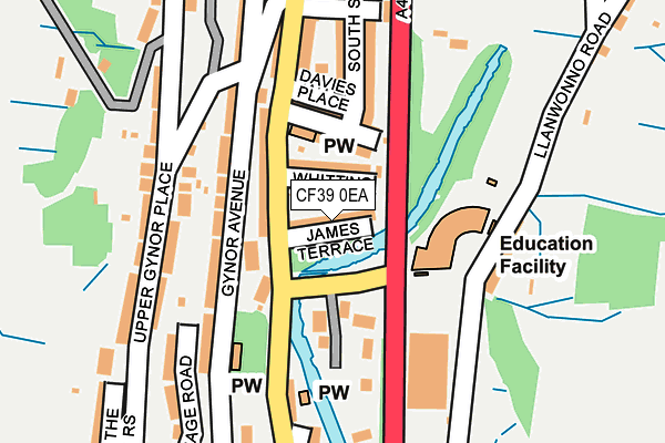 CF39 0EA map - OS OpenMap – Local (Ordnance Survey) CF39 0EA map - OS OpenMap – Local (Ordnance Survey)