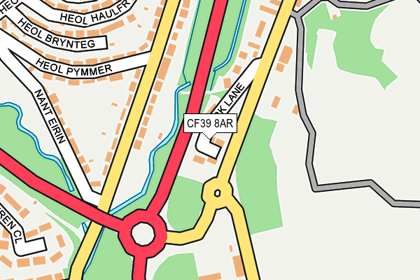 CF39 8AR map - OS OpenMap – Local (Ordnance Survey) CF39 8AR map - OS OpenMap – Local (Ordnance Survey)