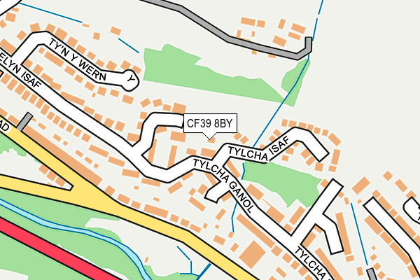CF39 8BY map - OS OpenMap – Local (Ordnance Survey) CF39 8BY map - OS OpenMap – Local (Ordnance Survey)
