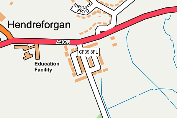 CF39 8FL map - OS OpenMap – Local (Ordnance Survey) CF39 8FL map - OS OpenMap – Local (Ordnance Survey)