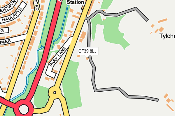 CF39 8LJ map - OS OpenMap – Local (Ordnance Survey) CF39 8LJ map - OS OpenMap – Local (Ordnance Survey)