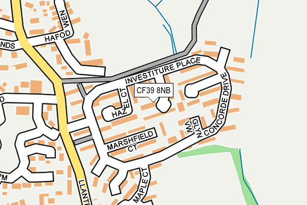 CF39 8NB map - OS OpenMap – Local (Ordnance Survey) CF39 8NB map - OS OpenMap – Local (Ordnance Survey)