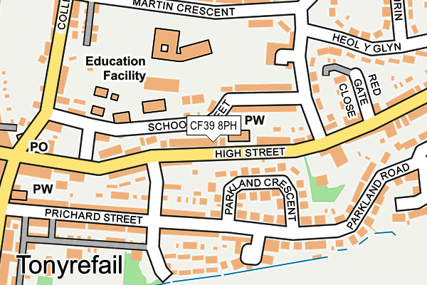 CF39 8PH map - OS OpenMap – Local (Ordnance Survey) CF39 8PH map - OS OpenMap – Local (Ordnance Survey)