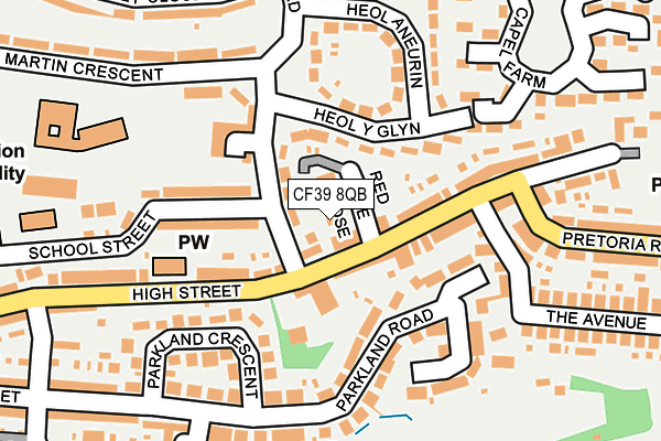 CF39 8QB map - OS OpenMap – Local (Ordnance Survey) CF39 8QB map - OS OpenMap – Local (Ordnance Survey)