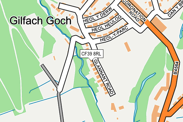 CF39 8RL map - OS OpenMap – Local (Ordnance Survey) CF39 8RL map - OS OpenMap – Local (Ordnance Survey)