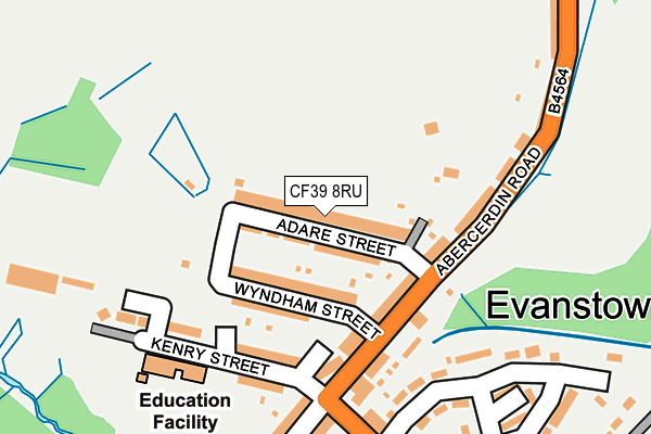 CF39 8RU map - OS OpenMap – Local (Ordnance Survey) CF39 8RU map - OS OpenMap – Local (Ordnance Survey)