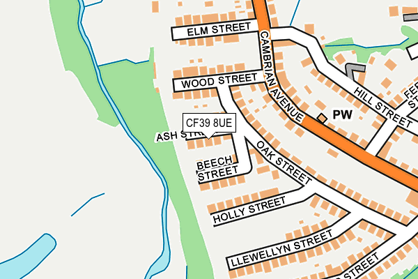 CF39 8UE map - OS OpenMap – Local (Ordnance Survey) CF39 8UE map - OS OpenMap – Local (Ordnance Survey)