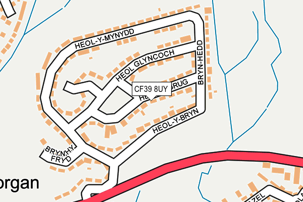 CF39 8UY map - OS OpenMap – Local (Ordnance Survey)