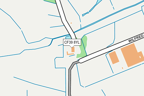 CF39 8YL map - OS OpenMap – Local (Ordnance Survey) CF39 8YL map - OS OpenMap – Local (Ordnance Survey)