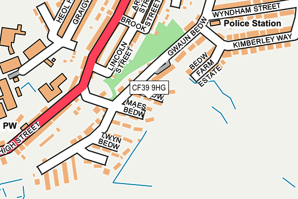 CF39 9HG map - OS OpenMap – Local (Ordnance Survey) CF39 9HG map - OS OpenMap – Local (Ordnance Survey)