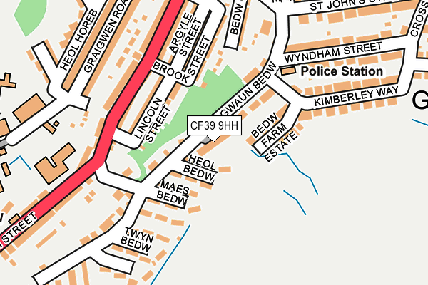 CF39 9HH map - OS OpenMap – Local (Ordnance Survey) CF39 9HH map - OS OpenMap – Local (Ordnance Survey)