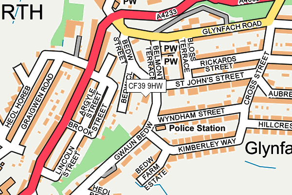 CF39 9HW map - OS OpenMap – Local (Ordnance Survey) CF39 9HW map - OS OpenMap – Local (Ordnance Survey)