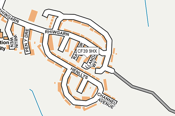 CF39 9HX map - OS OpenMap – Local (Ordnance Survey) CF39 9HX map - OS OpenMap – Local (Ordnance Survey)