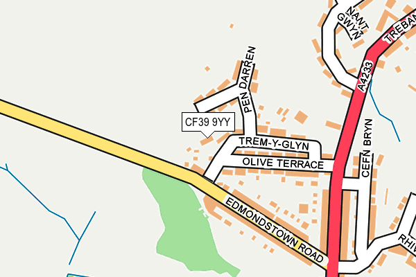 CF39 9YY map - OS OpenMap – Local (Ordnance Survey) CF39 9YY map - OS OpenMap – Local (Ordnance Survey)