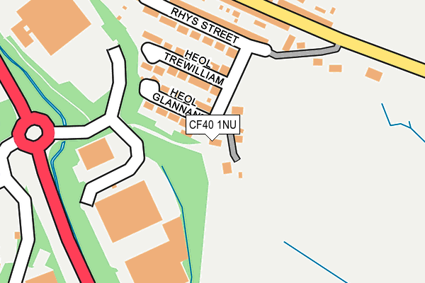 CF40 1NU map - OS OpenMap – Local (Ordnance Survey) CF40 1NU map - OS OpenMap – Local (Ordnance Survey)