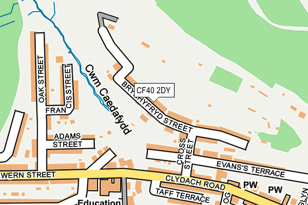CF40 2DY map - OS OpenMap – Local (Ordnance Survey) CF40 2DY map - OS OpenMap – Local (Ordnance Survey)