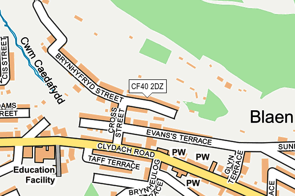 CF40 2DZ map - OS OpenMap – Local (Ordnance Survey) CF40 2DZ map - OS OpenMap – Local (Ordnance Survey)