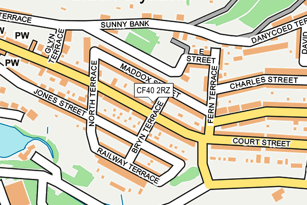 CF40 2RZ map - OS OpenMap – Local (Ordnance Survey) CF40 2RZ map - OS OpenMap – Local (Ordnance Survey)