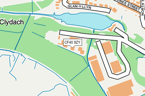 CF40 9ZY map - OS OpenMap – Local (Ordnance Survey) CF40 9ZY map - OS OpenMap – Local (Ordnance Survey)