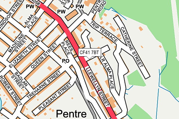 CF41 7BT map - OS OpenMap – Local (Ordnance Survey) CF41 7BT map - OS OpenMap – Local (Ordnance Survey)