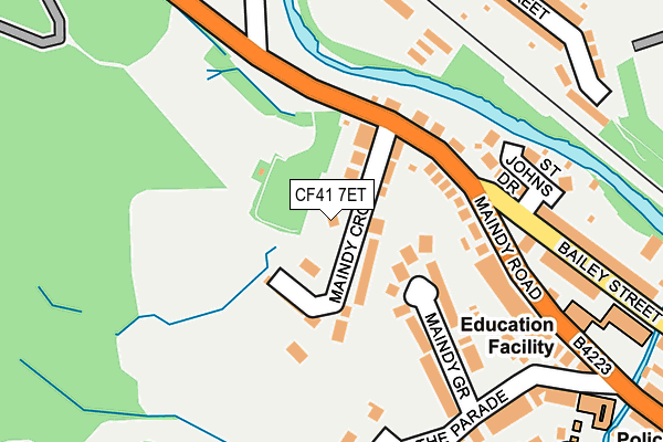 CF41 7ET map - OS OpenMap – Local (Ordnance Survey) CF41 7ET map - OS OpenMap – Local (Ordnance Survey)