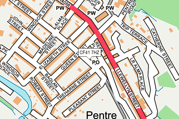 CF41 7HZ map - OS OpenMap – Local (Ordnance Survey) CF41 7HZ map - OS OpenMap – Local (Ordnance Survey)