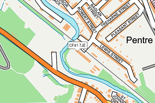 CF41 7JE map - OS OpenMap – Local (Ordnance Survey) CF41 7JE map - OS OpenMap – Local (Ordnance Survey)