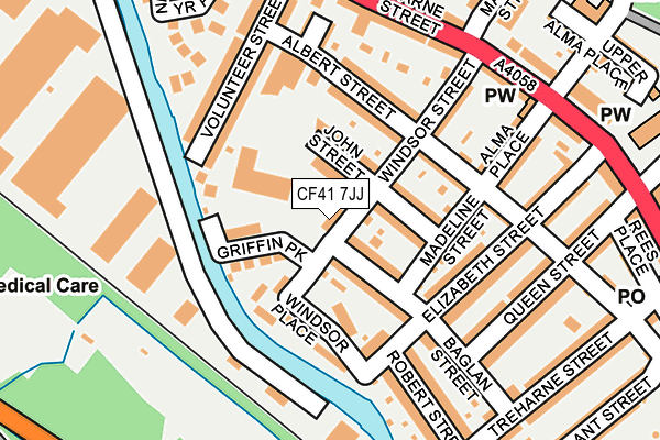 CF41 7JJ map - OS OpenMap – Local (Ordnance Survey) CF41 7JJ map - OS OpenMap – Local (Ordnance Survey)