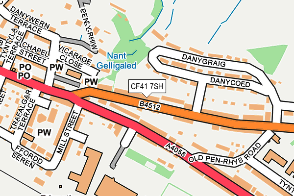 CF41 7SH map - OS OpenMap – Local (Ordnance Survey) CF41 7SH map - OS OpenMap – Local (Ordnance Survey)