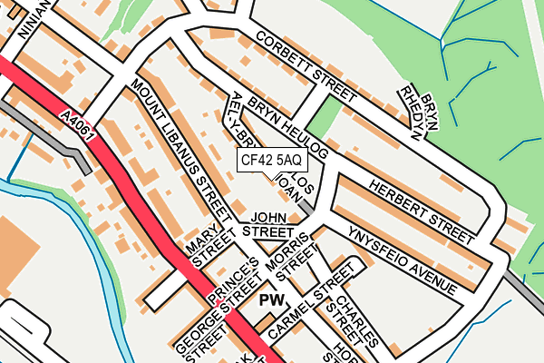 CF42 5AQ map - OS OpenMap – Local (Ordnance Survey) CF42 5AQ map - OS OpenMap – Local (Ordnance Survey)