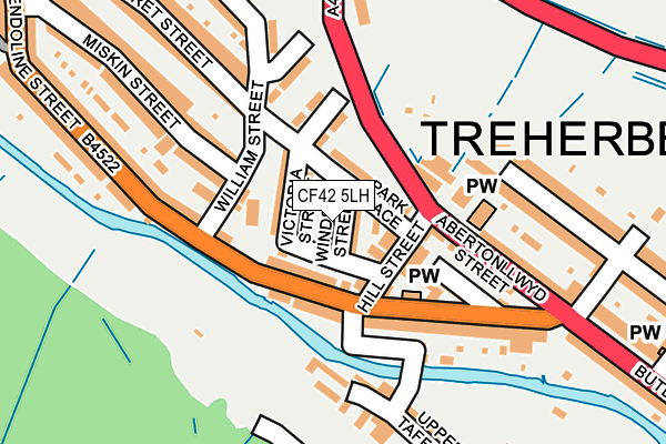 CF42 5LH map - OS OpenMap – Local (Ordnance Survey) CF42 5LH map - OS OpenMap – Local (Ordnance Survey)