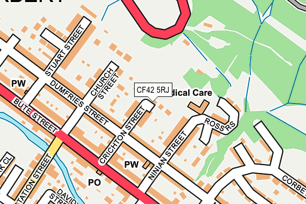 CF42 5RJ map - OS OpenMap – Local (Ordnance Survey) CF42 5RJ map - OS OpenMap – Local (Ordnance Survey)