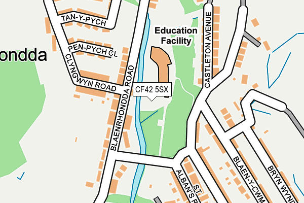 CF42 5SX map - OS OpenMap – Local (Ordnance Survey) CF42 5SX map - OS OpenMap – Local (Ordnance Survey)