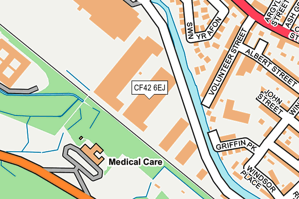 CF42 6EJ map - OS OpenMap – Local (Ordnance Survey) CF42 6EJ map - OS OpenMap – Local (Ordnance Survey)