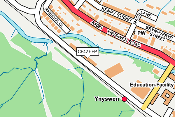 CF42 6EP map - OS OpenMap – Local (Ordnance Survey) CF42 6EP map - OS OpenMap – Local (Ordnance Survey)