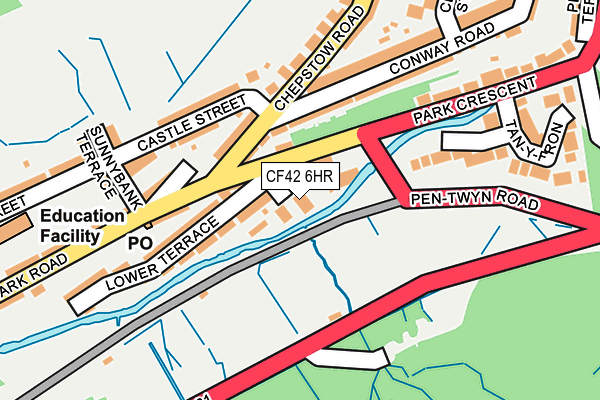 CF42 6HR map - OS OpenMap – Local (Ordnance Survey) CF42 6HR map - OS OpenMap – Local (Ordnance Survey)