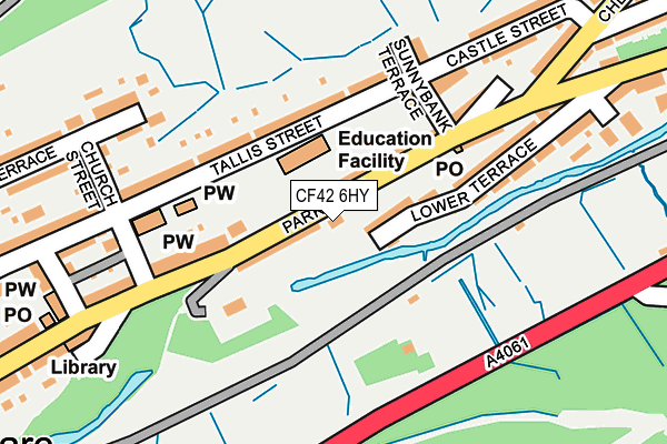 CF42 6HY map - OS OpenMap – Local (Ordnance Survey) CF42 6HY map - OS OpenMap – Local (Ordnance Survey)