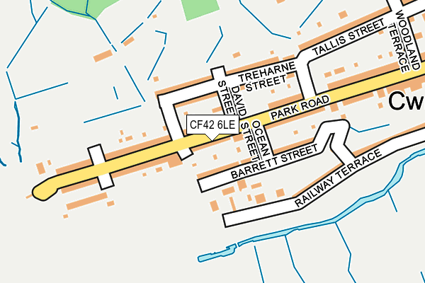 CF42 6LE map - OS OpenMap – Local (Ordnance Survey) CF42 6LE map - OS OpenMap – Local (Ordnance Survey)