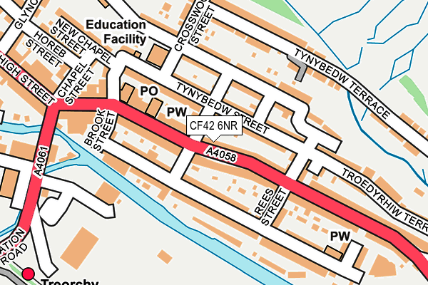 CF42 6NR map - OS OpenMap – Local (Ordnance Survey) CF42 6NR map - OS OpenMap – Local (Ordnance Survey)