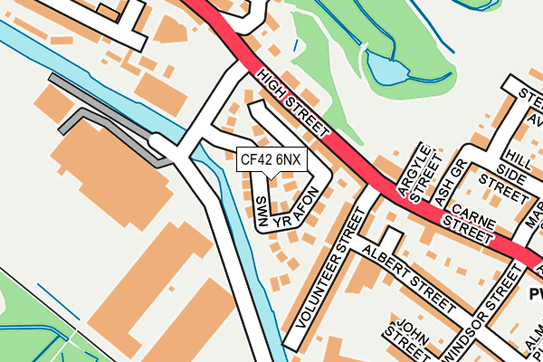 CF42 6NX map - OS OpenMap – Local (Ordnance Survey) CF42 6NX map - OS OpenMap – Local (Ordnance Survey)